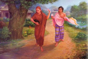 Buddhist nun painting