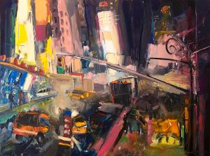 New york traffic jam art