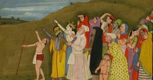 Indian Muslims and Hindus painting