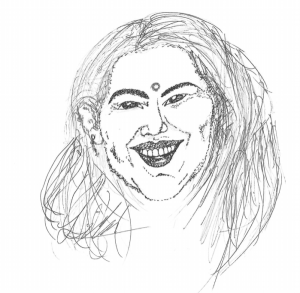 Chitra bannerjee sketch painting