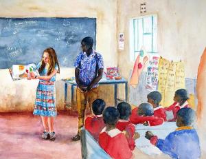 Classroom teaching painting
