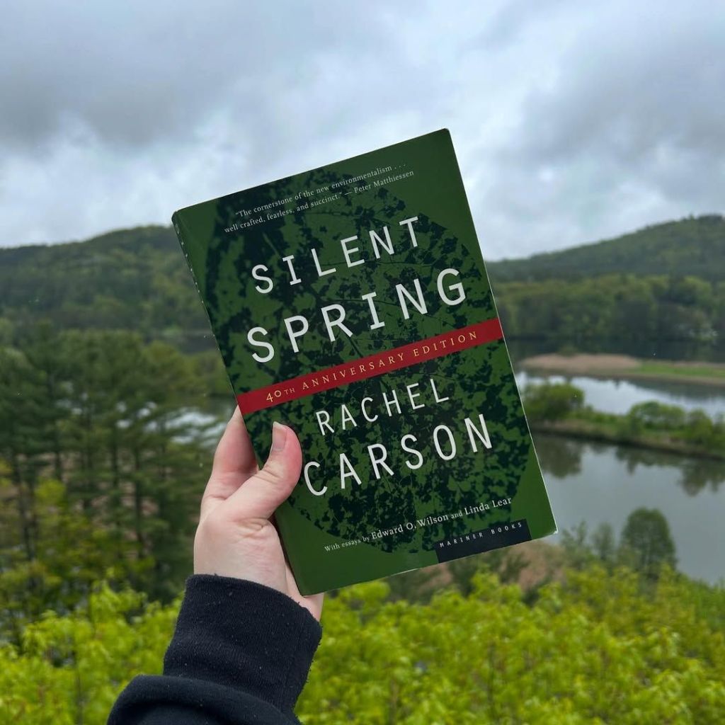 Silent Spring book held in hands